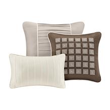 Trinity 7-Piece Comforter Set - Cal King/Taupe