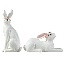 Two-Count Resin Easter Bunny Table Decor