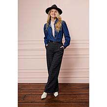 TWRHLL by Christie Brinkley Comfort Wool-Blend Wide Leg Trouser