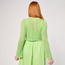 TWRHLL by Christie Brinkley Crochet Knit Bolero