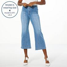 TWRHLL by Christie Brinkley Crop Flare Jean with Seam Detail