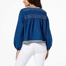 TWRHLL by Christie Brinkley Embroidered Lightweight Jacket