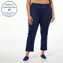 TWRHLL by Christie Brinkley Faux Suede Ankle Pant