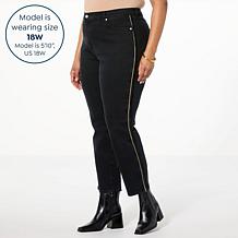 TWRHLL by Christie Brinkley Frayed Sideseam Jean