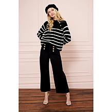 TWRHLL by Christie Brinkley Front Button-Detail Pant