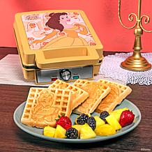 Uncanny Brands Disney Beauty and the Beast Deluxe Waffle Maker