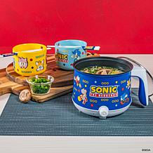 Uncanny Brands Sonic The Hedgehog Hot Pot with Ramen Bowls