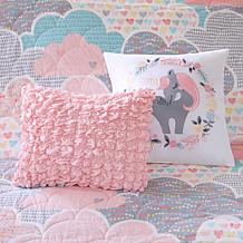 Urban Habitat Kids Cloud Cotton Reversible Coverlet Set, Pink - Twin