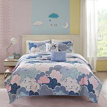 Urban Habitat Kids Cotton Reversible Coverlet Set, Blue - Full/Queen