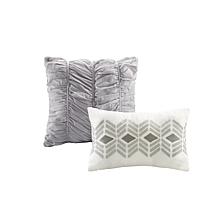 Urban Habitat Talia 7-pc Pintuck Gray King/Cal King Comforter Set 