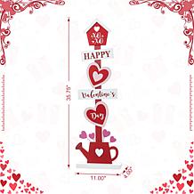 Valentine's Wooden Heart and Love House Porch Decor