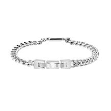 Van Heusen Men's Stainless Steel Curban Link Chain Tag Bracelet