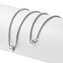 Van Heusen Men's Stainless Steel Octagon Ring Chain Necklace