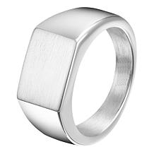Van Heusen Men's Stainless Steel Rectangle Signet Ring