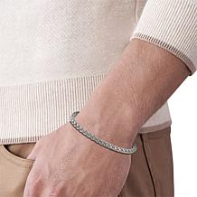 Van Heusen Men’s Stainless Steel Wheat Chain Bracelet