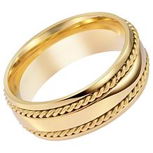 Van Heusen Men's Two-Cable Patterned Band Ring