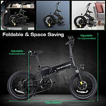 Vanpowers 750W Folding 48V E-Bike w/4"LCD Display & Integrated Battery