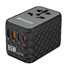Verbatim UTA-05 Gan III Universal Travel Adapter 65W – USB-C, USB-A