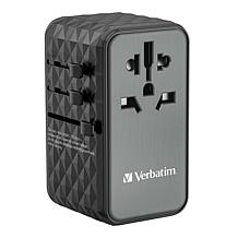 Verbatim UTA-06 Gan III Universal Travel Adapter 100W – USB-C, USB-A