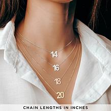 Vertical 4-Sided Engraved Family Name Pendant