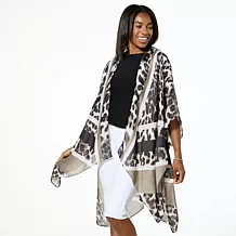 Vince Camuto Jewel Print Open Front Duster - 23545590 | HSN