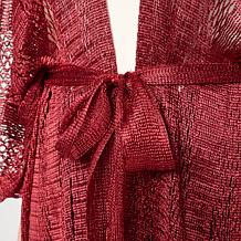 Vince Camuto Belted Metallic Topper with Fringe