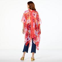 Vince Camuto Jewel Print Open Front Duster