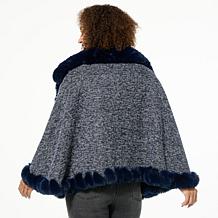 Vince Camuto Lurex Faux Fur Shawl