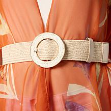 Vince Camuto Printed Duster and Stretch Belt Set