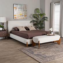 Vinicio Mid-Century Modern Bedroom Set with Bed & Bench