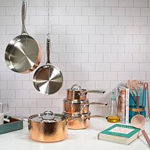 Vintage Hammered Tri-Ply 18/10 Stainless Steel Saucepan