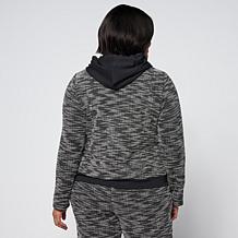 Vivica A. Fox Collection Scuba Knit Boucle Jacket with Hood