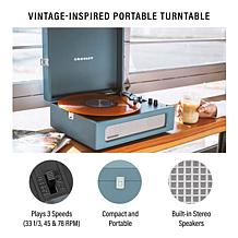Voyager Bluetooth Vinyl Record Player - Washed Blue