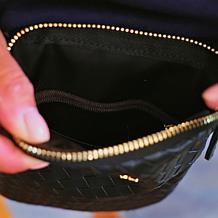 VYBZ Luxe Basketweave Faux Leather Magnetic Pocket Pal Pouch