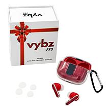 VYBZ Pro Wireless ANC Earbuds w/LED Display, Clear Case & Gift Box