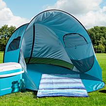 Wakeman Double-Door Pop Up Beach Tent with Ventilation Windows