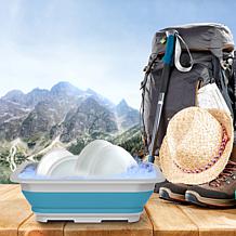 Wakeman Outdoors 10L Collapsible Portable Wash Basin, Blue