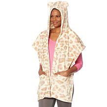 Warm  & Cozy Hooded Sherpa Trim Angel Wrap