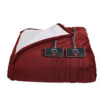 Warm & Cozy Plush to Sherpa Heated Blanket - King
