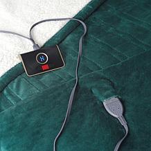 Warm & Cozy Plush to Sherpa Heated Blanket - Twin