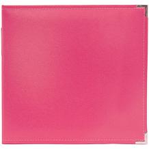 We R Makers Classic Leather D-Ring Album 12" X 12" - Strawberry