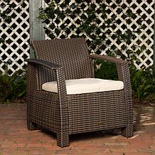 Well Traveled Living Bondi Deluxe Armchair In Mocha Wicker