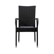 Well Traveled Living Morgan Outdoor Wicker Chair - Black