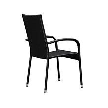 Well Traveled Living Morgan Outdoor Wicker Chair - Black