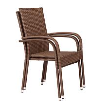 Well Traveled Living Morgan Outdoor Wicker Chair - Mocha