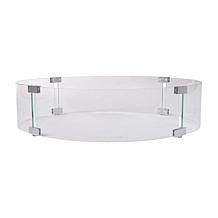 Well Traveled Living Tempered Glass Wind Guard For Round Fire Pits