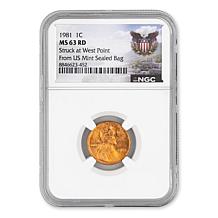 West Point Mint Lincoln Cent 3-Piece Set NGC 63