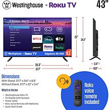 Westinghouse 43" 4k UHD Roku Smart TV