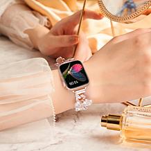 WFG Metal Band with Butterfly & Rhinestone for Apple Watch 44mm