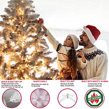 White Franklin Fir 4-1/2' Artificial Christmas Tree with Clear Lights